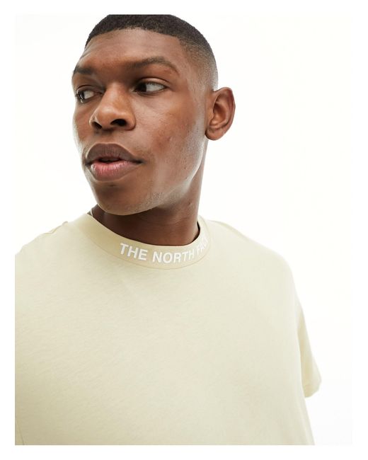 Zumu - t-shirt beige con nastro con logo di The North Face in Natural da Uomo