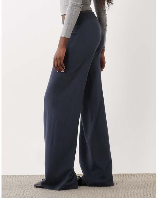 Mango Blue Relaxed Trouser