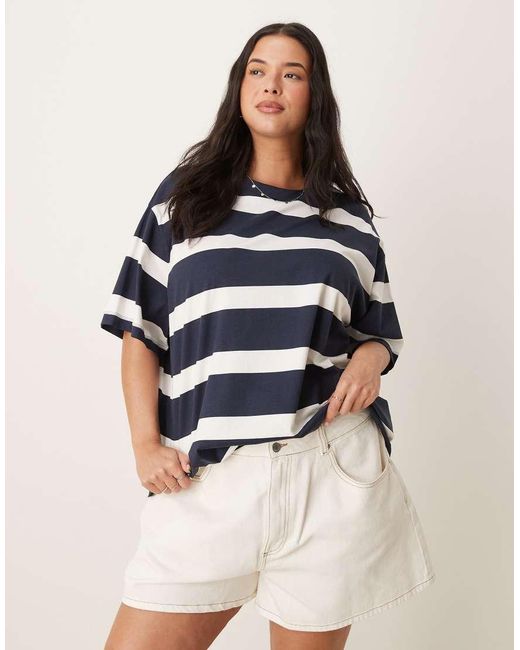 ASOS Multicolor Asos Design Curve Denim Longline A Line Shorts