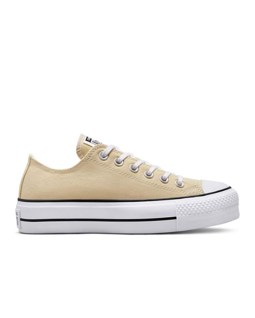 Converse Chuck Taylor All Star Lift Ox Platform Sneakers in White | Lyst