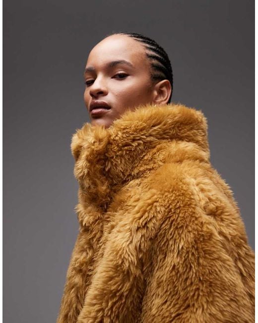 ASOS Multicolor Faux Fur Bubble Hem Bomber Jacket