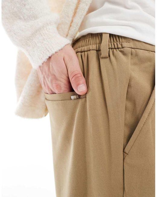 Pantaloni Eleganti A Fondo Ampio Con Pieghe Sul Davanti di Jack & Jones in Natural da Uomo