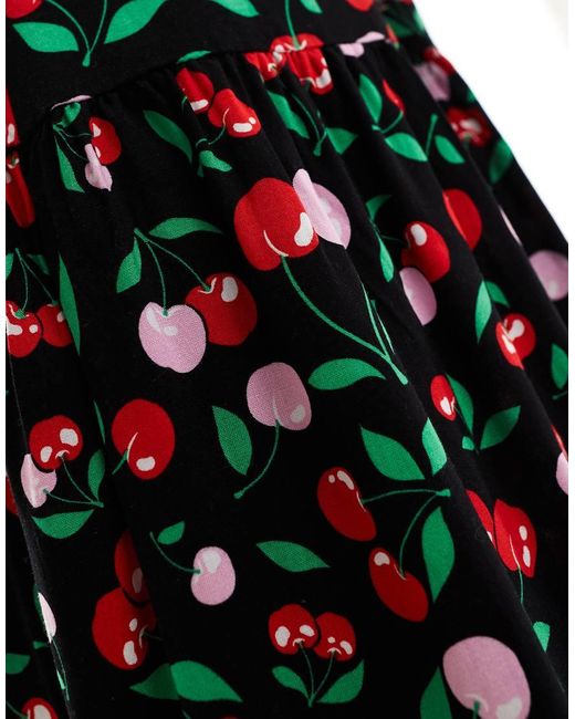 Monki Black Midi Tiered Skirt