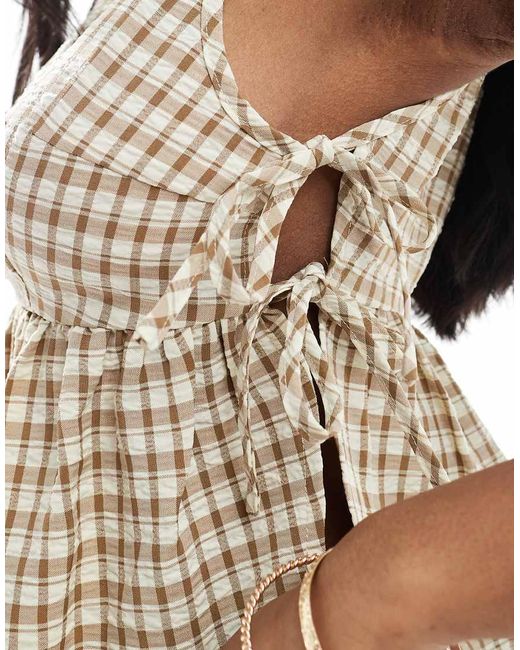 Daisy Street White Tie Side Smock Top