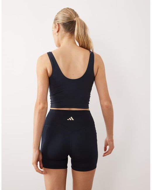Adidas Originals Blue Adidas Sportswear Three Stripes Studios Tank Top