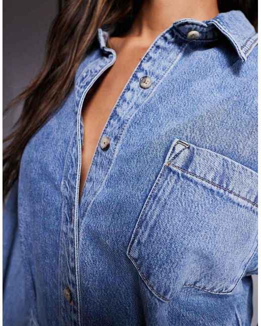 GOOD AMERICAN Blue Weightless Denim Romper