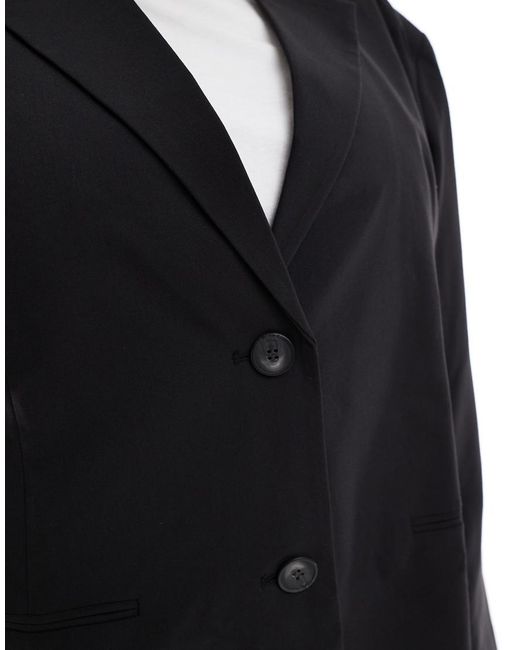 Collusion Black Plus Relaxed Oversized Blazer Co-ord