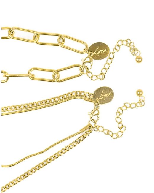Lovisa Metallic Waterproof Plated Stainless Steel Pearl Pendant Statement Layered Necklace