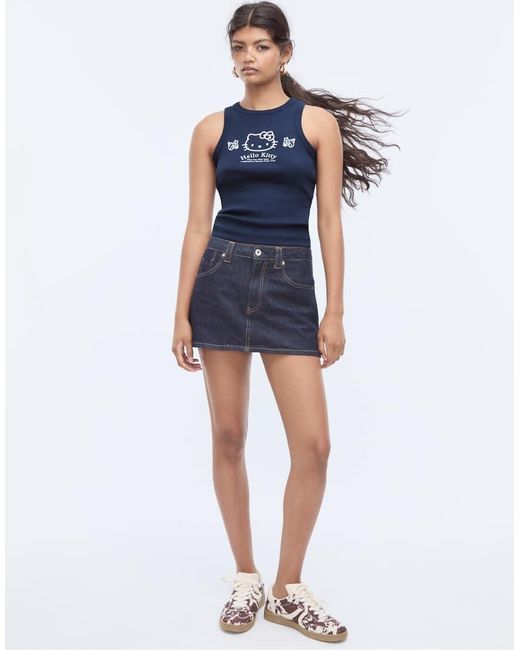 Stradivarius Blue Hello Kitty Racerback T-Shirt