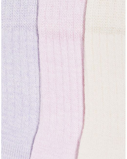 ASOS White 3 Pack Ankle Marl Socks