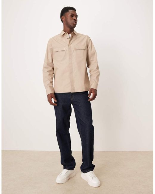 ASOS Natural Relaxed Utility Shirt for men