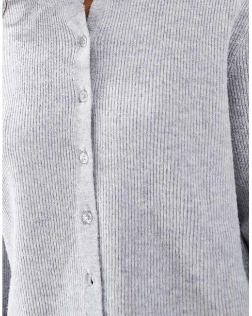Stradivarius Gray Cardigan
