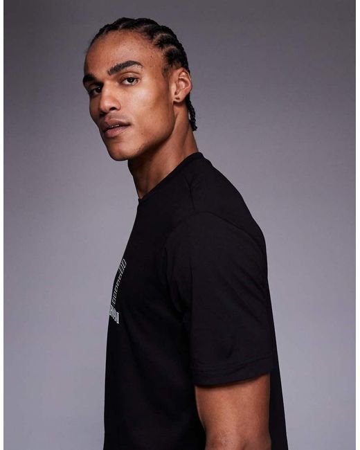 EA7 Gray Armani Logo Crew Neck T-Shirt for men