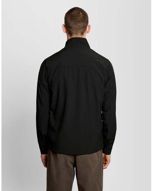 Lyle & Scott Black Mid Jackets Mesh Back Softshell Funnel Neck Jacket for men
