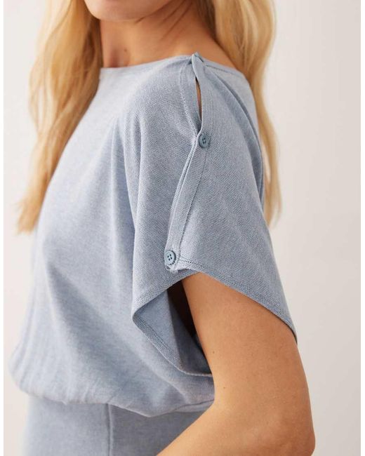 ASOS Blue Knit Multiway Button Sweater