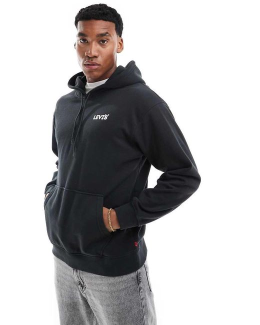 Levi's Black Hoodie With Strawberry Logo Back Print for men