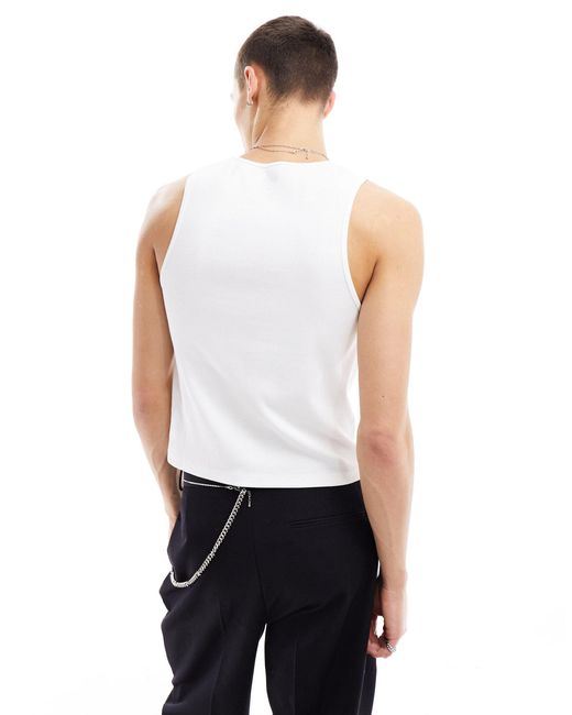 ASOS White Muscle Vest for men
