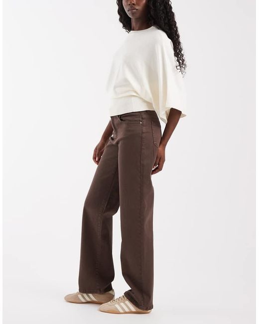 Noisy May White Yolanda Mid-rise Straight Leg Jeans