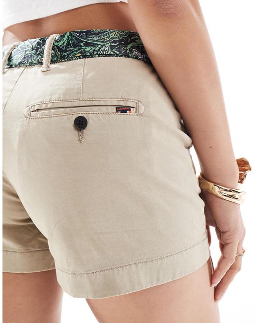 Superdry Brown – klassische chino-shorts