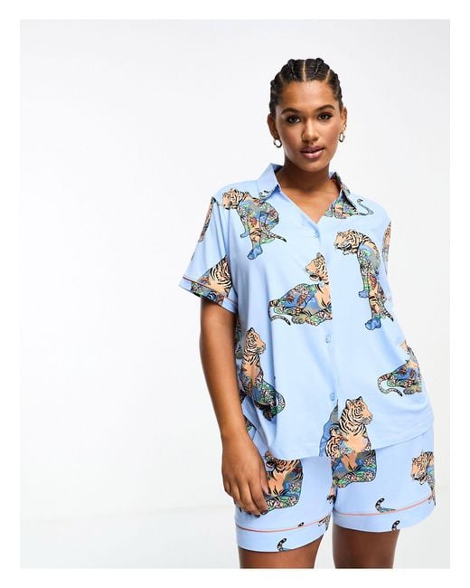 Chelsea Peers Blue Curve – bedruckter pyjama