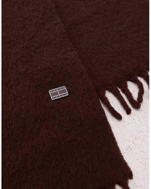 Tommy Hilfiger Brown Tassel Scarf