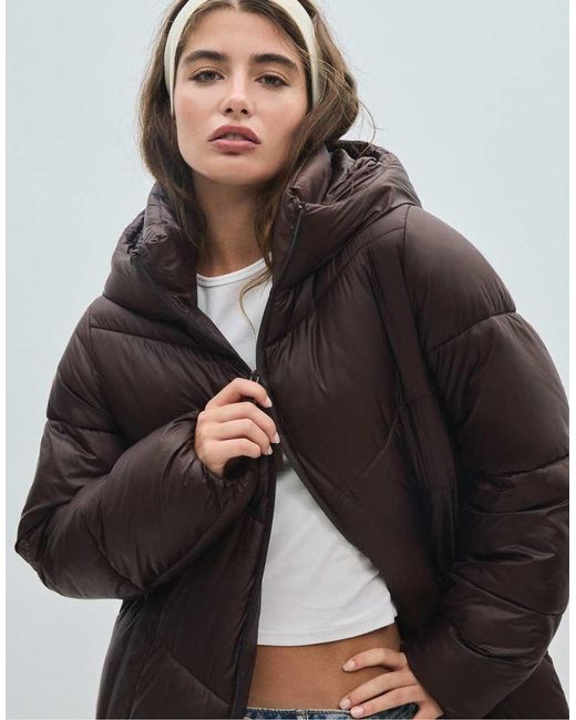 Piumino Basic di Stradivarius in Brown