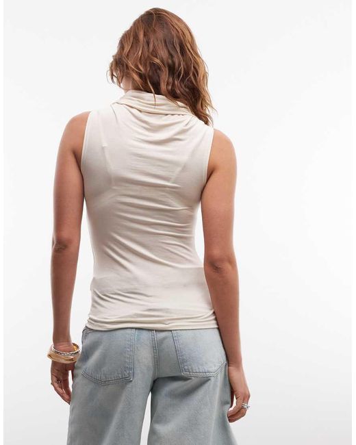 Weekday White Funnel Neck Top