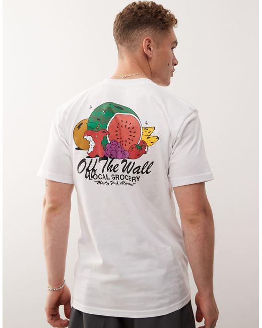 Camiseta Blanca Con Estampado Trasero Local Produce Exclusiva En Asos De Vans de color Natural