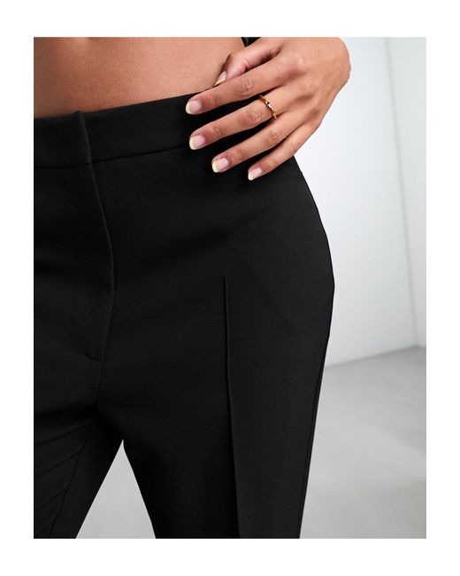 Forever New Black Selena Pintuck Tailored Flare Trouser