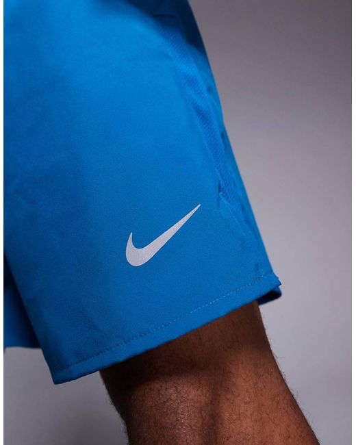 Nike Blue Dri-Fit Challenger 7 Inch Shorts for men
