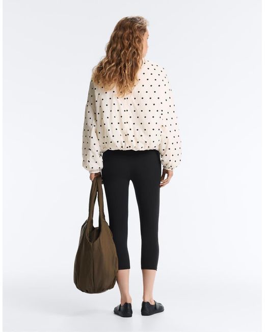Oysho Natural Waterrepellent Fellex® Aerogel Polka Dot Padded Jacket