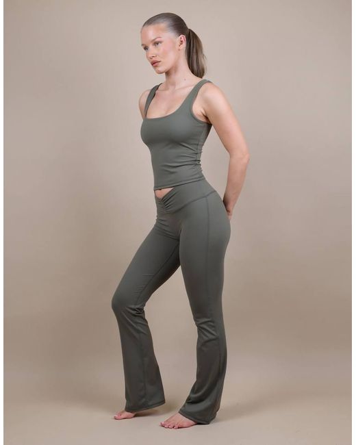 SIMMI Gray Square Neck Tank Top