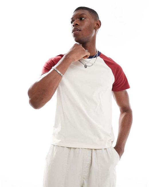 Cotton On White Raglan T-shirt for men