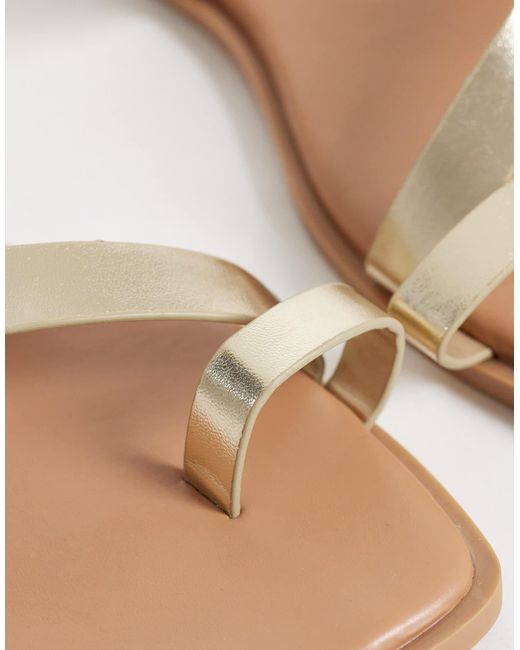 New Look White Multi Strap Toe Loop Sandal