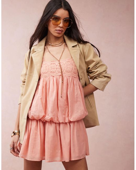 Veste style années 70 en daim synthétique - beurre ASOS en coloris Pink