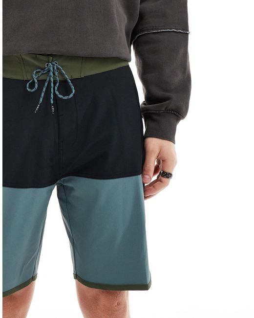 Pantaloncini color block quick dry con protezione uv di Kavu in Black da Uomo