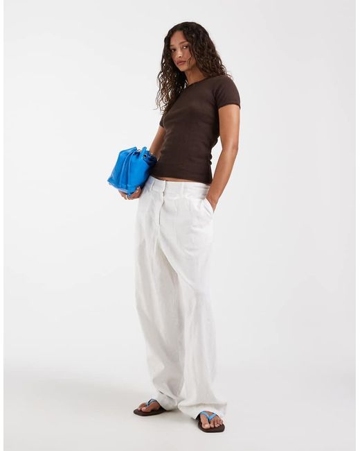 JJXX Brown Fitted Pointelle Top