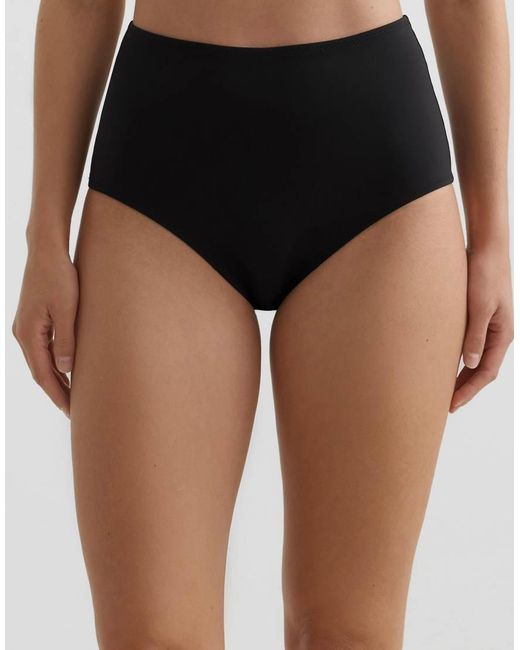 Oysho Black Shapewear-Effect High-Waisted Bikini Briefs