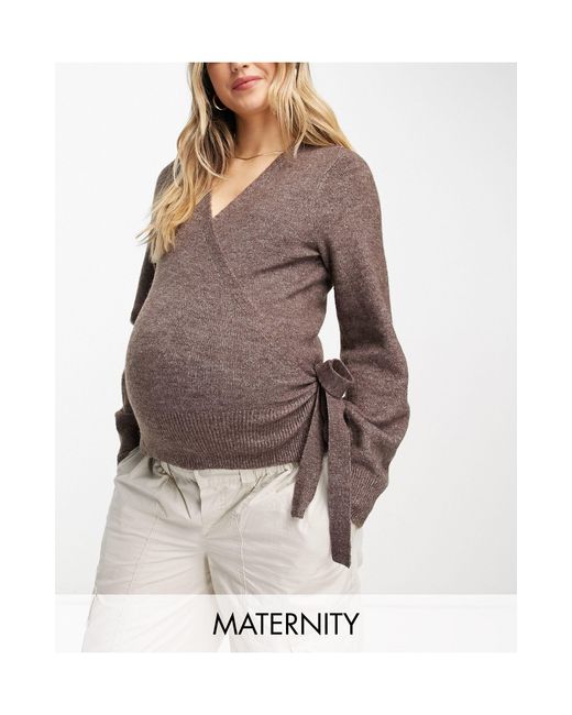 Vero Moda Vero Moda - Zwangerschapskleding - Vest Met Overslag in het Brown