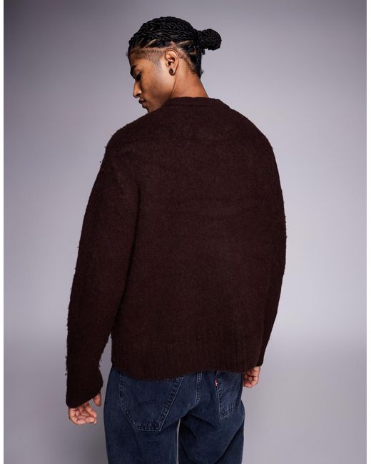 ADPT – flauschiger strickpullover in Multicolor für Herren