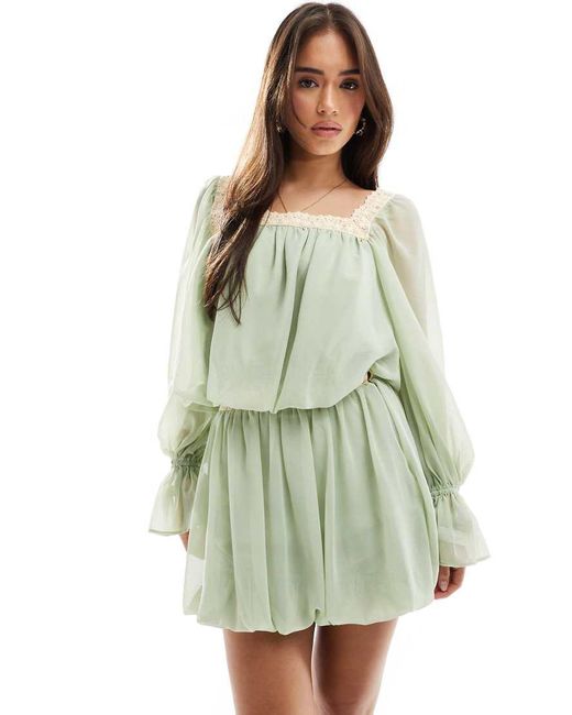 Minigonna A Palloncino di ASOS in Green