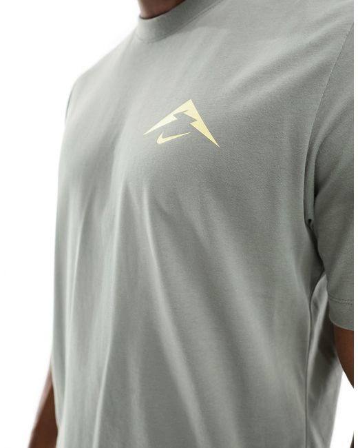 Nike Gray Trail Dri-fit Graphic T-shirt for men