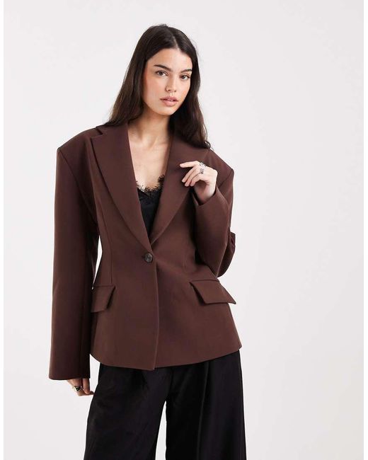 ASOS Gemodelleerde Getailleerde Blazer in het Purple