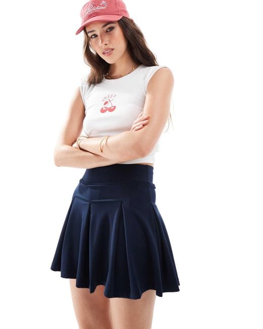 Miss Selfridge Blue – plissierter mini-tennis-skort