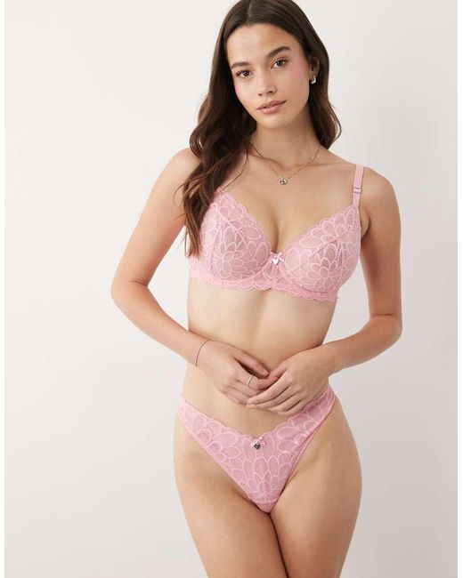 Boux Avenue Pink Fuller Bust Eden Balconette Bra