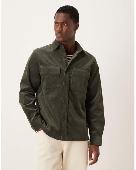Chemise en velours côtelé épais Mango pour homme en coloris Green