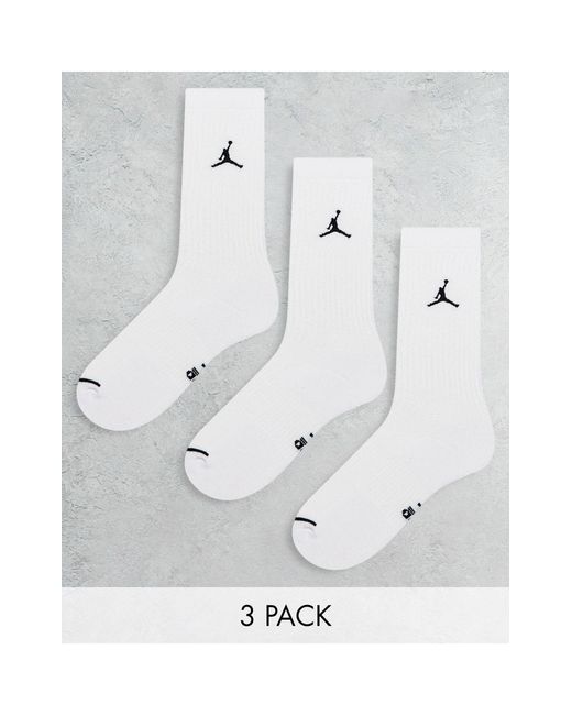 Nike Basketball 3pk socks in white