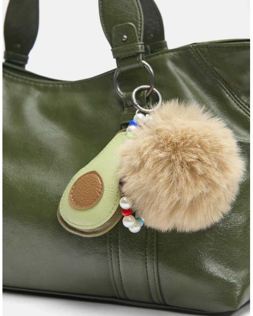 Pull&Bear Green Embellished Shopper Bag