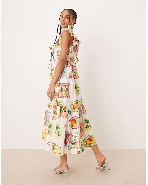 Nobody's Child Metallic Cassidy Ruffle Tiered Midi Dress