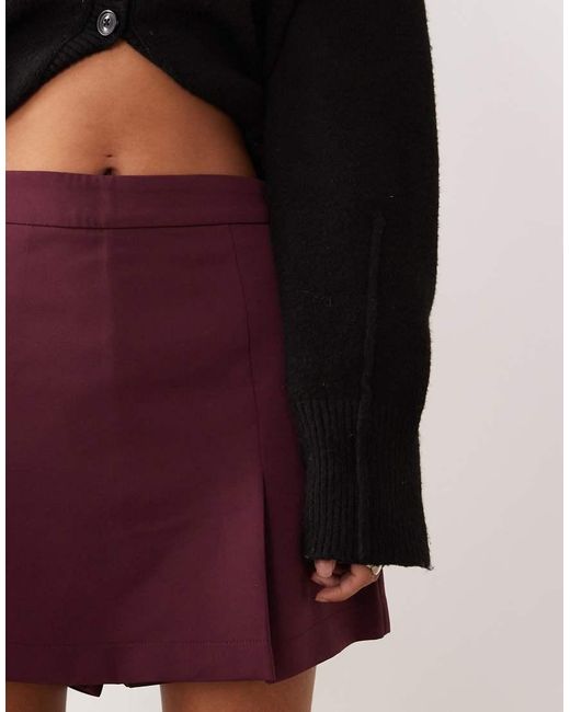 Vila Blue Pleat Front Mini Skort